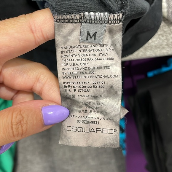 DSQUARED2 MENS GRAPHIC T SHIRT - SIZE M - Picture 4 of 6